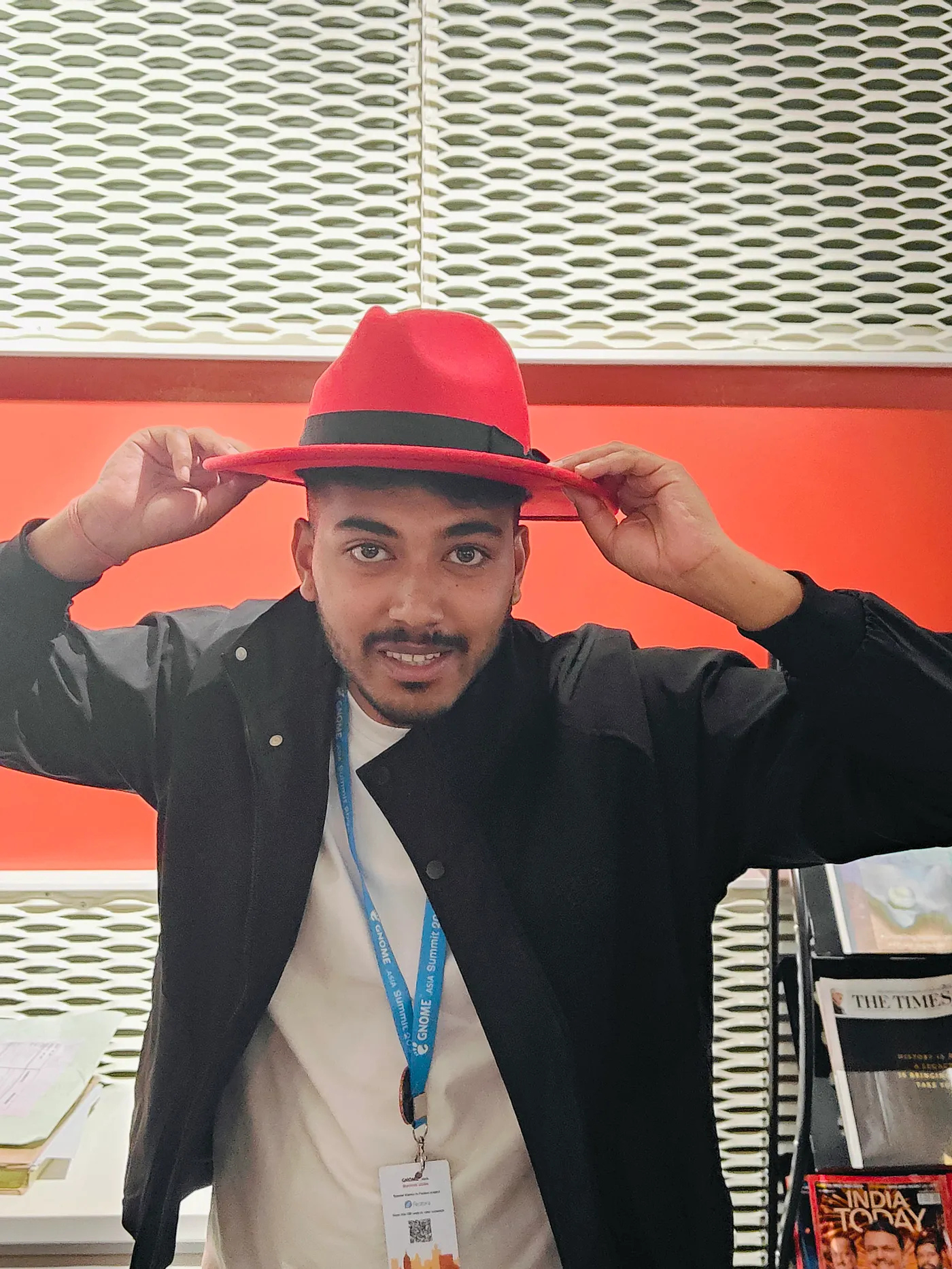 Aaditya with RedHat in RedHat Office